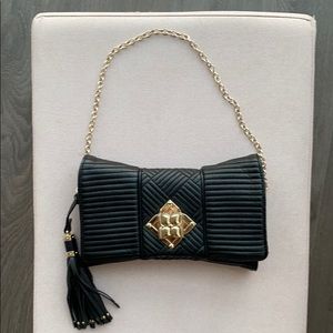 BCBG MaxAzria purse with flower turn lock